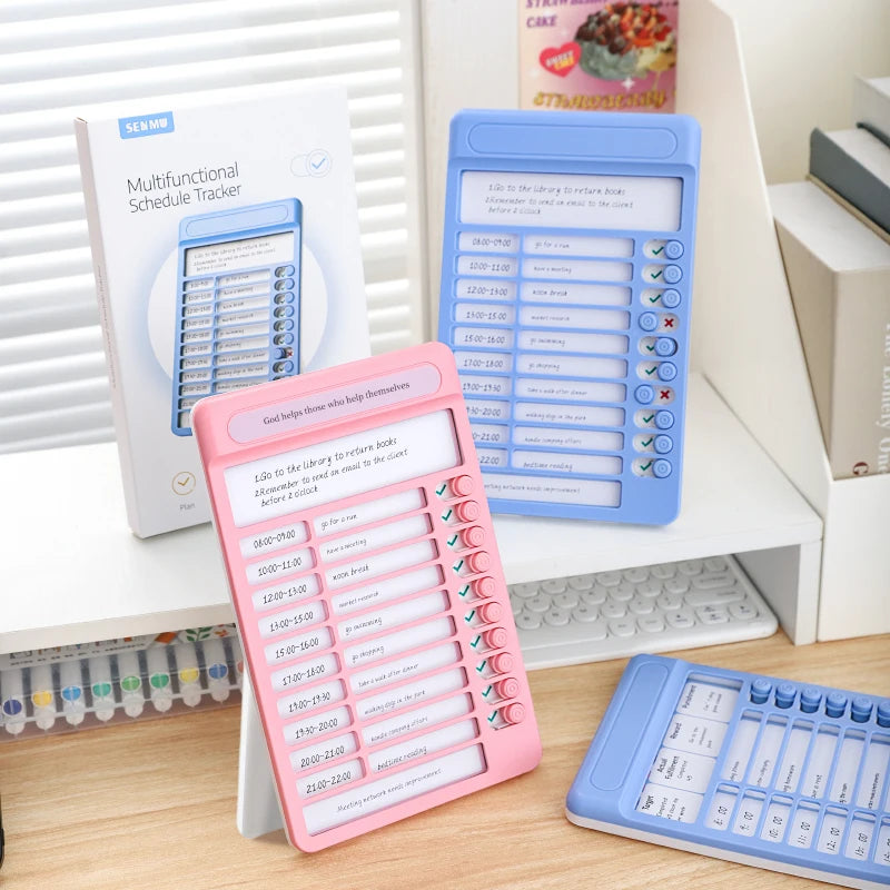 1 Set of Acrylic Daily Plan and Time Management System - Personal Production Punch-In Device for Office, Student and Self-Discipline Plan 15 Blank Paper To-Do List Board Memo for Adults and Kidsren Planning Reminder List Boar